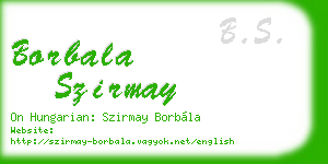 borbala szirmay business card